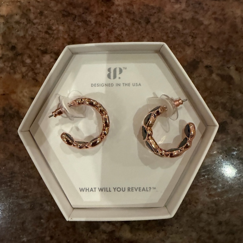 Elegant Rose Gold Hoop Earrings